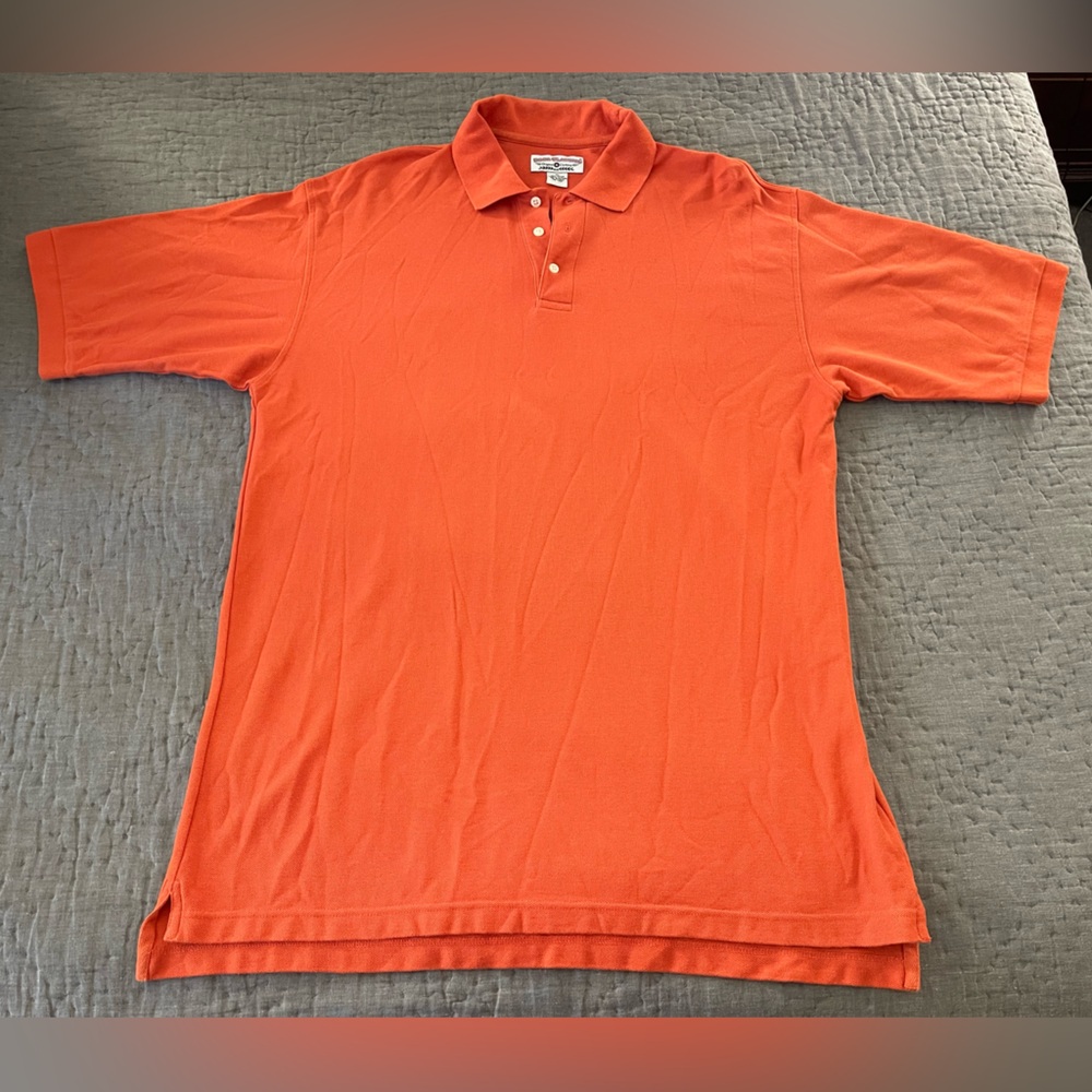 Vintage Boca Classics Original Clothing Orange Polo Collared Shirt XL 100%Cotton